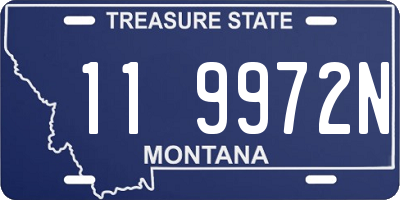 MT license plate 119972N