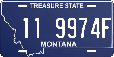 MT license plate 119974F