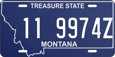 MT license plate 119974Z