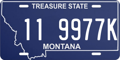 MT license plate 119977K