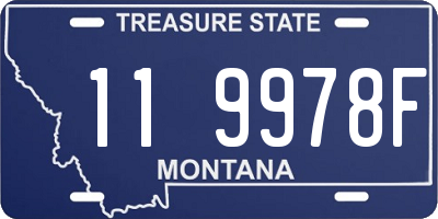 MT license plate 119978F