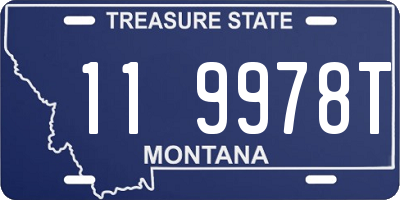 MT license plate 119978T