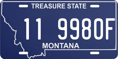 MT license plate 119980F