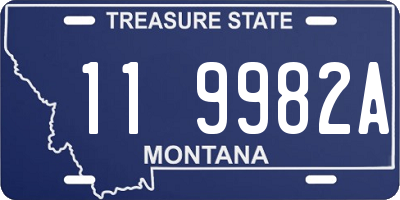 MT license plate 119982A
