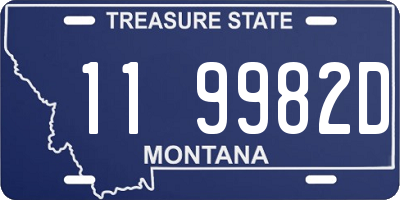 MT license plate 119982D