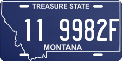 MT license plate 119982F