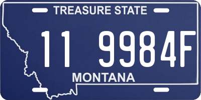 MT license plate 119984F