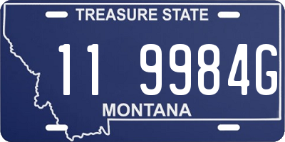 MT license plate 119984G