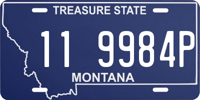 MT license plate 119984P