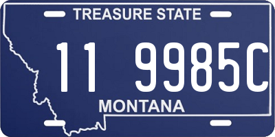 MT license plate 119985C