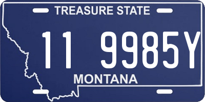 MT license plate 119985Y