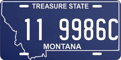 MT license plate 119986C