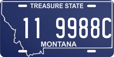 MT license plate 119988C