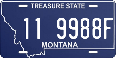 MT license plate 119988F