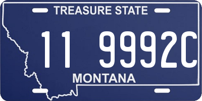MT license plate 119992C