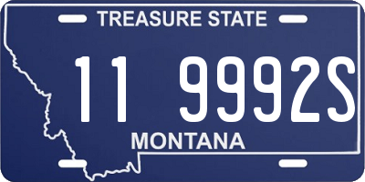 MT license plate 119992S