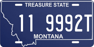 MT license plate 119992T