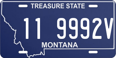 MT license plate 119992V