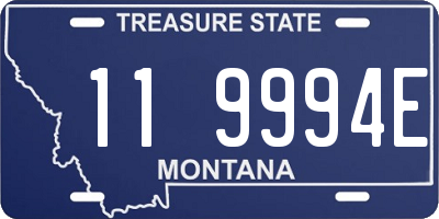 MT license plate 119994E