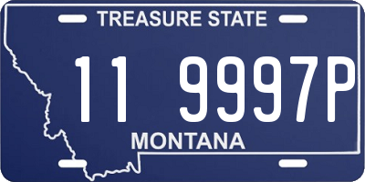 MT license plate 119997P