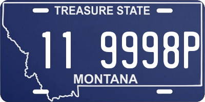 MT license plate 119998P