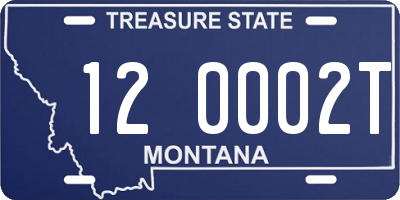 MT license plate 120002T