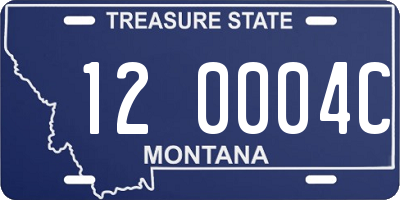 MT license plate 120004C