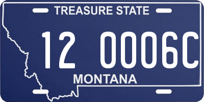 MT license plate 120006C