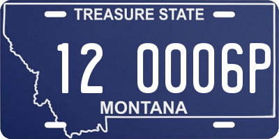 MT license plate 120006P