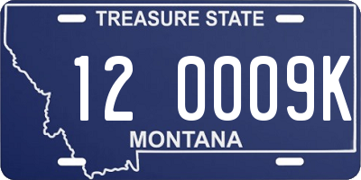 MT license plate 120009K