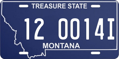 MT license plate 120014I