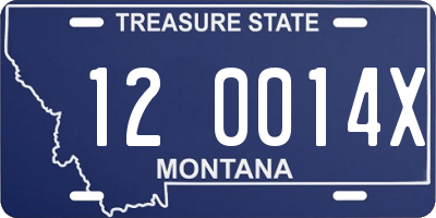 MT license plate 120014X