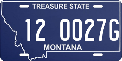 MT license plate 120027G