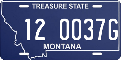 MT license plate 120037G