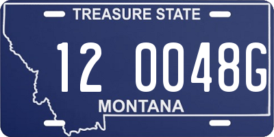 MT license plate 120048G