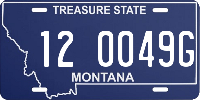 MT license plate 120049G