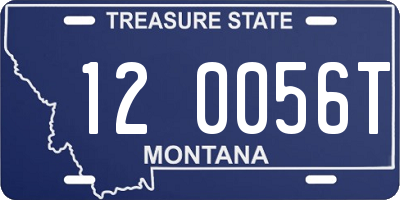 MT license plate 120056T