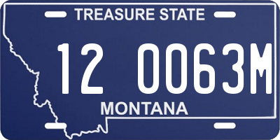 MT license plate 120063M