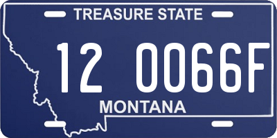 MT license plate 120066F