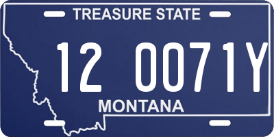 MT license plate 120071Y