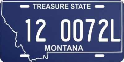 MT license plate 120072L