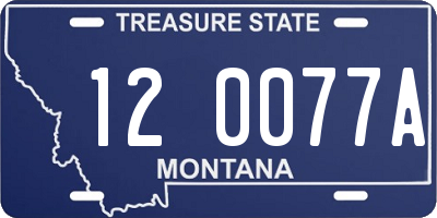 MT license plate 120077A