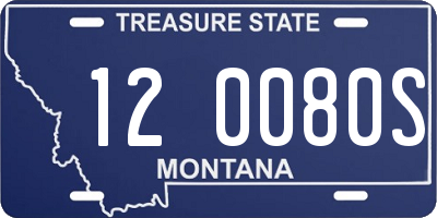 MT license plate 120080S