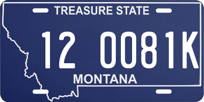 MT license plate 120081K