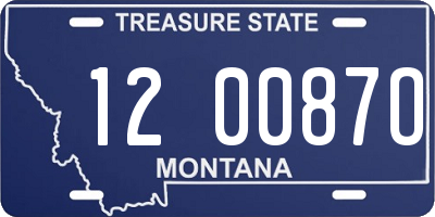 MT license plate 120087O