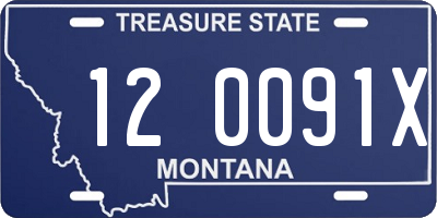 MT license plate 120091X