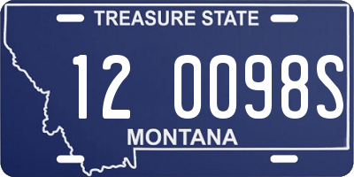 MT license plate 120098S