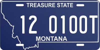 MT license plate 120100T