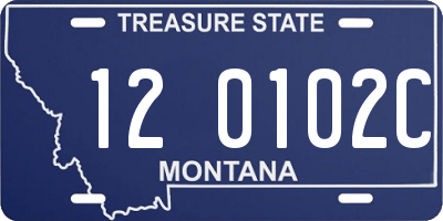 MT license plate 120102C