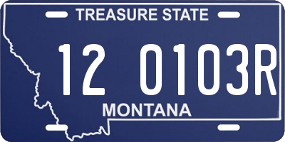 MT license plate 120103R